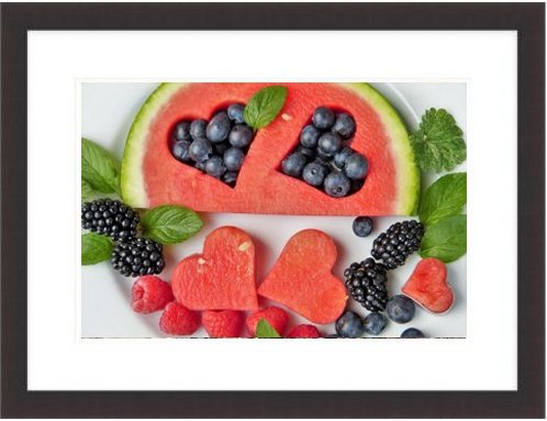 Fruit Fruits Heart Blueberries Blackberries